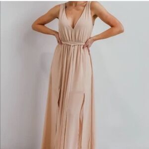 Baltic Born Blush Cream Maxi Dress